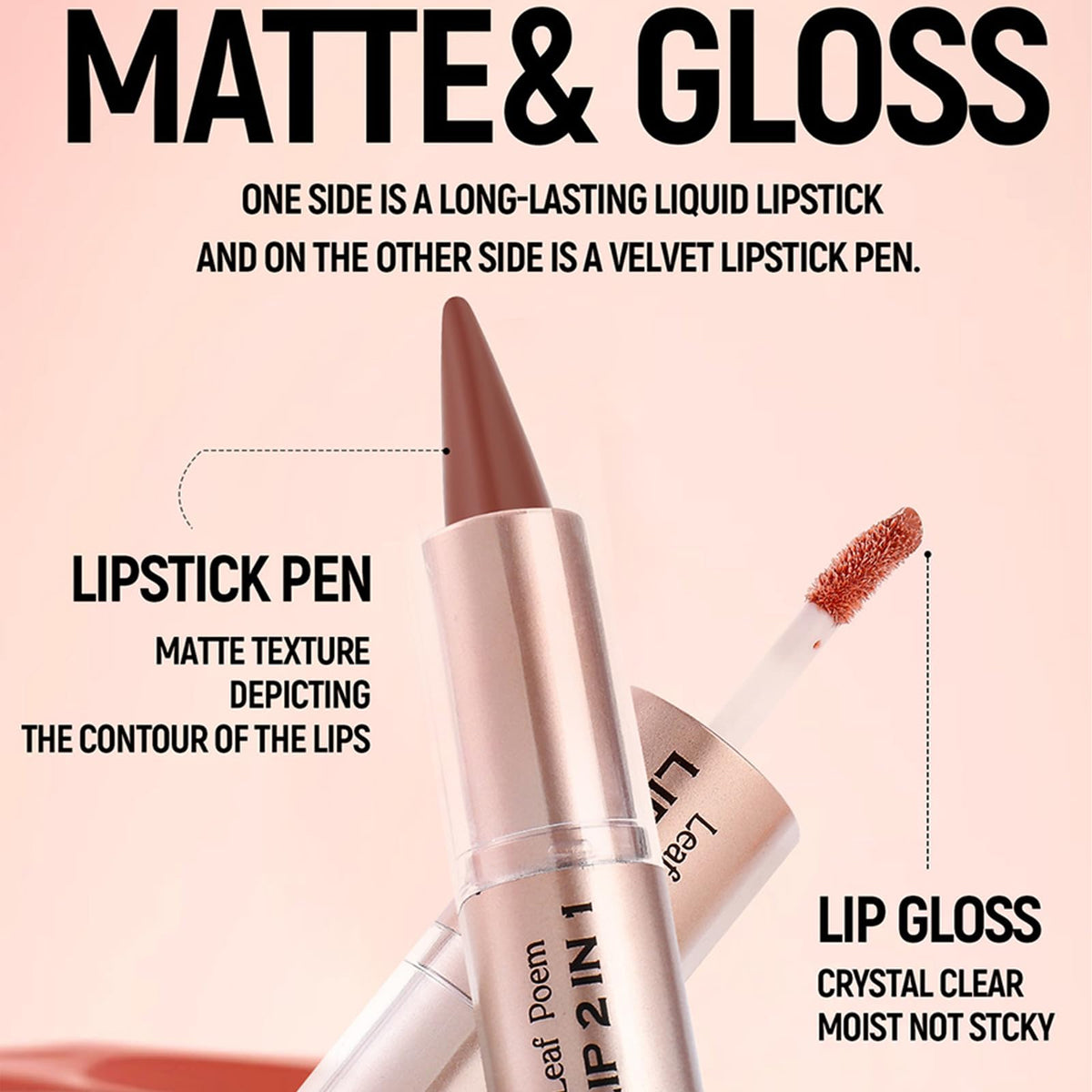 MooGlamor liner tip close-up for precise shaping and clean lip definition