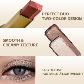 MooGlamor stick being applied on eyelid for quick blending