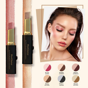 MooGlamor texture swatched on skin for smooth shimmer payoff