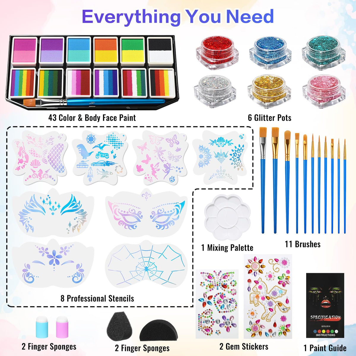 MOOMARTO close-up of 42-color gradient pans for vivid color mixing