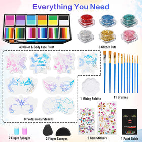 MOOMARTO close-up of 42-color gradient pans for vivid color mixing