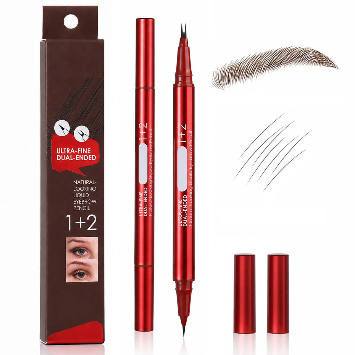 MOOMARTO front packaging showing dual-ended brow pen and benefits