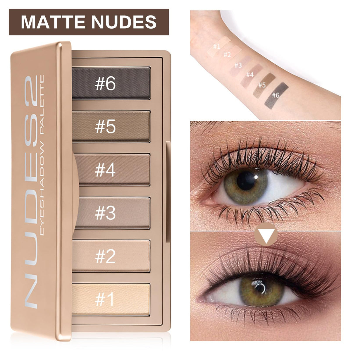 MOOMARTO matte shades close-up showing creamy texture and easy blending