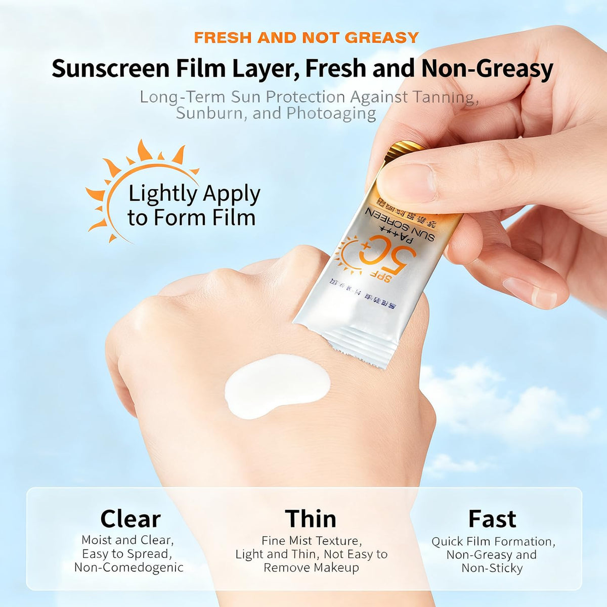 MOONGAZE packets inside travel bag showing ready-to-go sun protection convenience