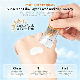 MOONGAZE packets inside travel bag showing ready-to-go sun protection convenience