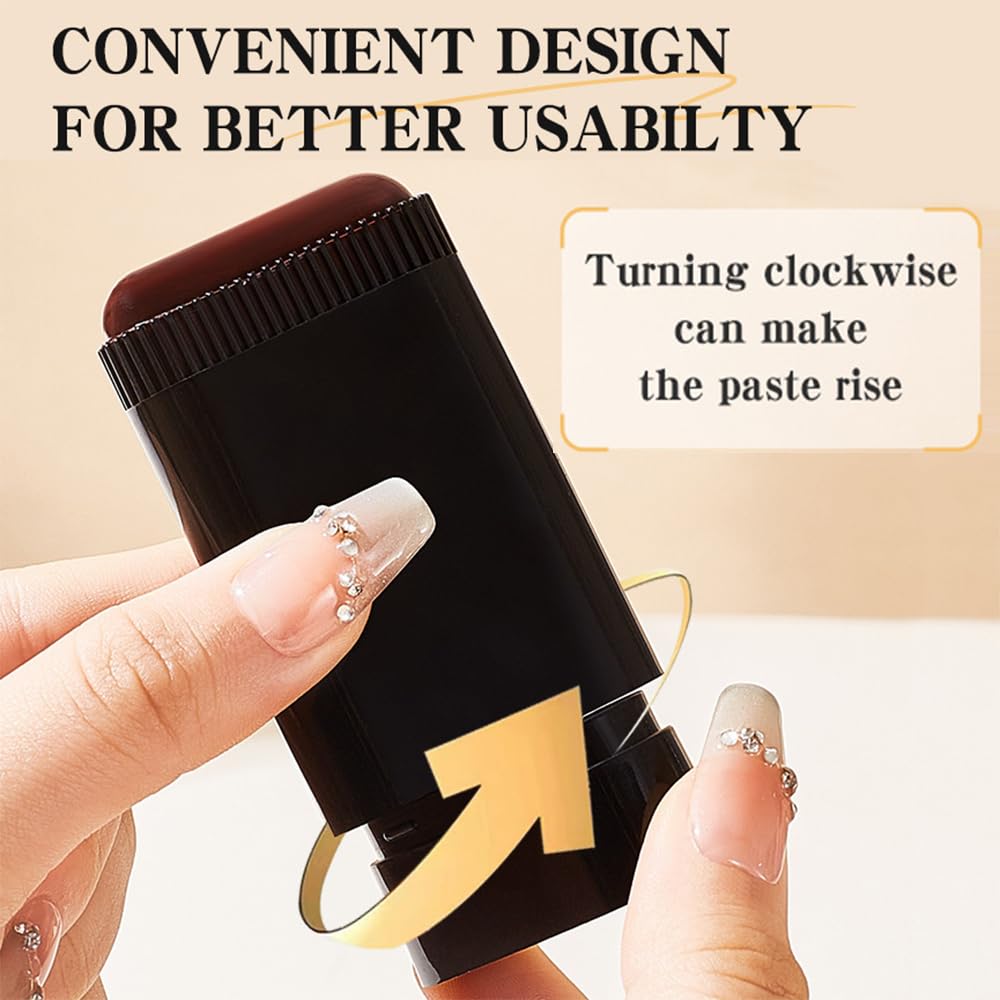MOONGAZE compact stick beside a smartphone showing pocket-size convenience for travel
