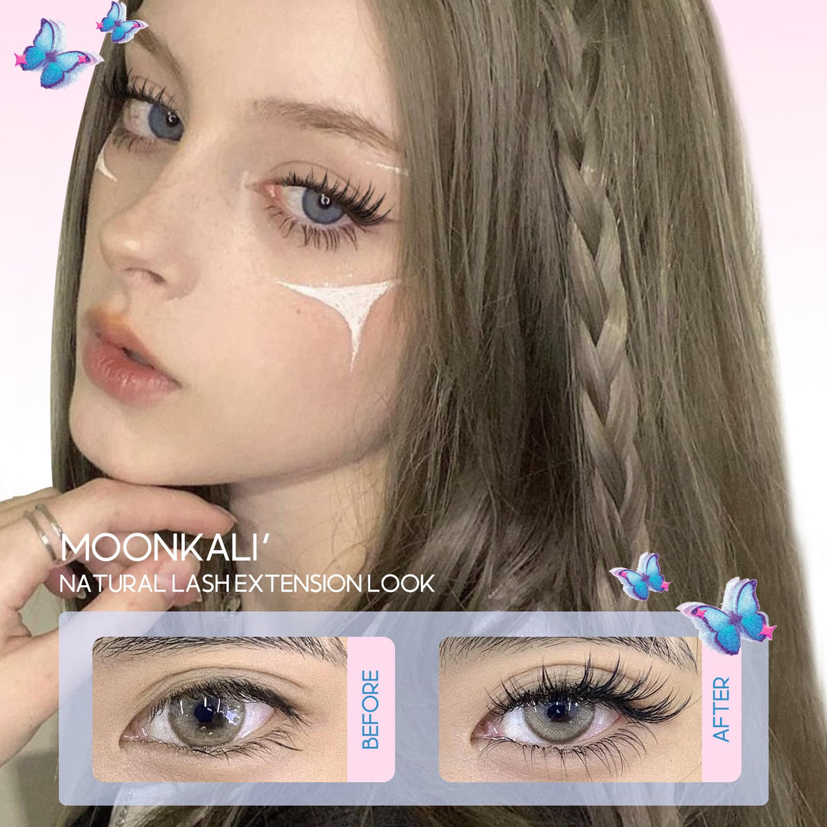 MOONKALI mixed lengths 10-16mm arranged to show customization options