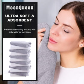 MOONQUEEN close-up of microfiber texture demonstrating gentle exfoliation benefit