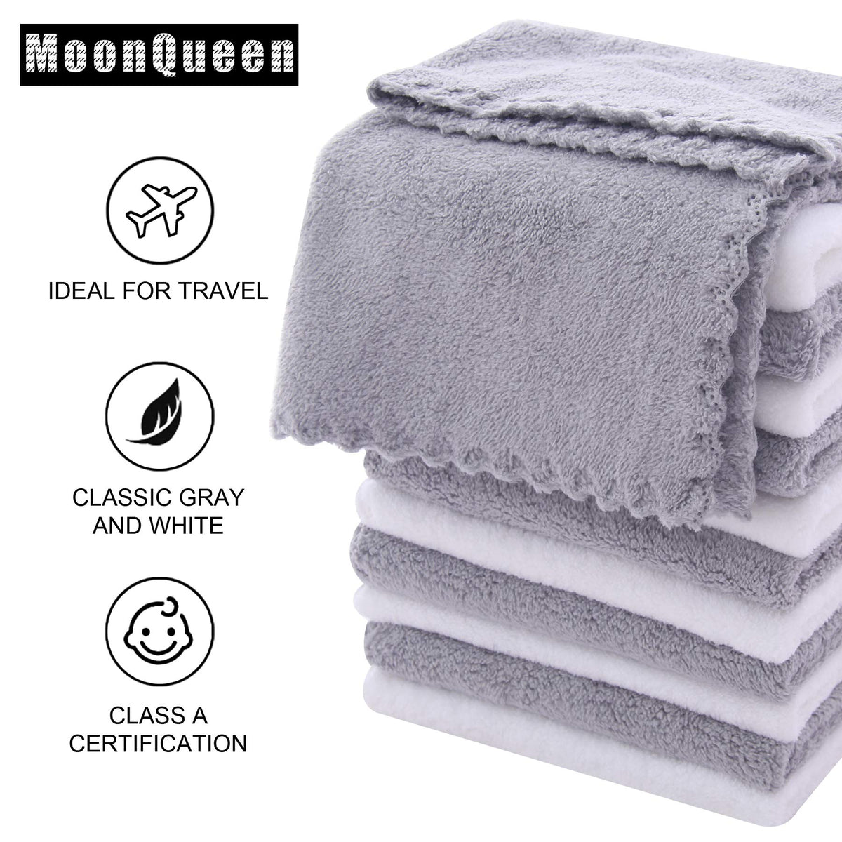 MOONQUEEN cloth inside travel kit emphasizing compact, fast-drying utility
