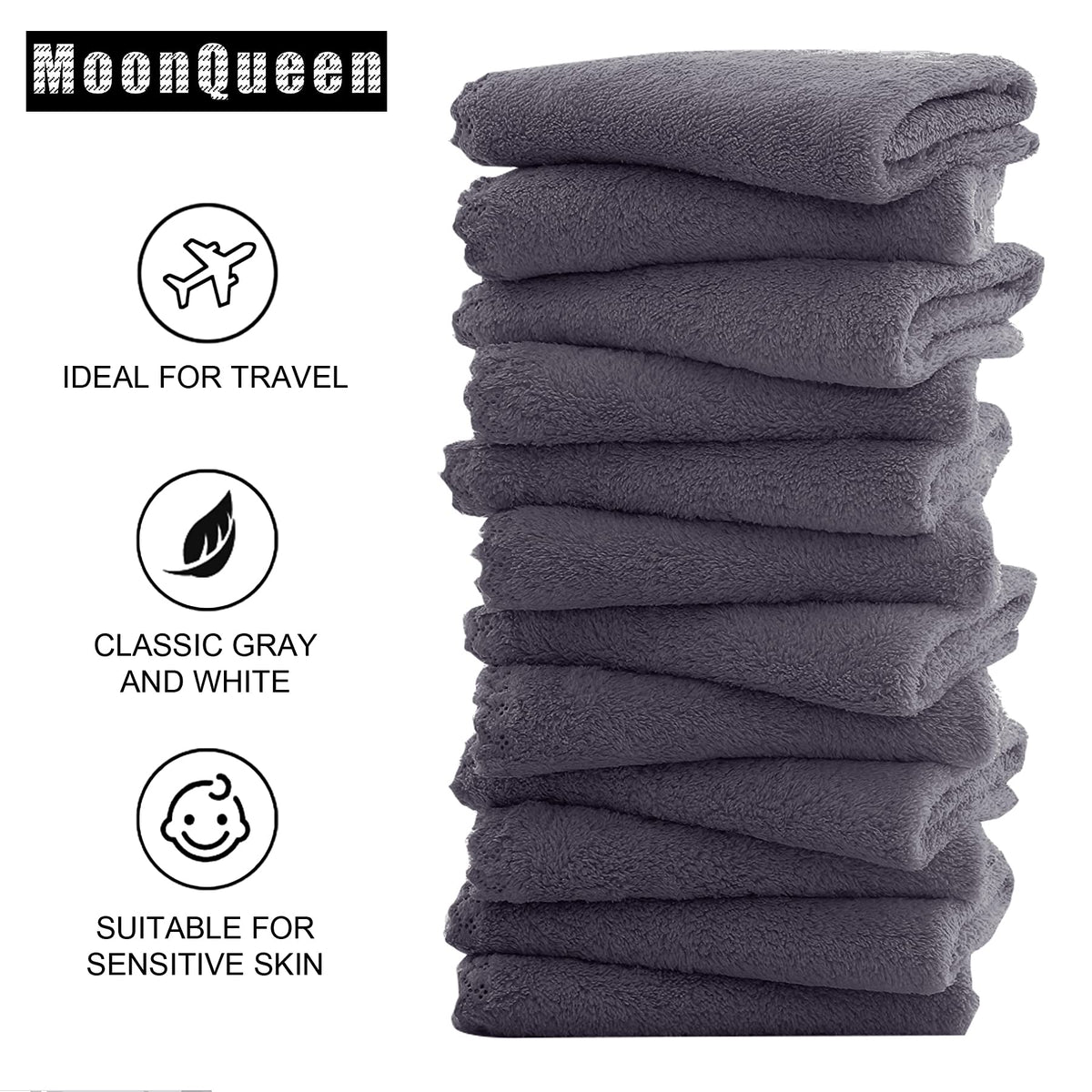 MOONQUEEN cloth being rinsed with water for gentle makeup removal