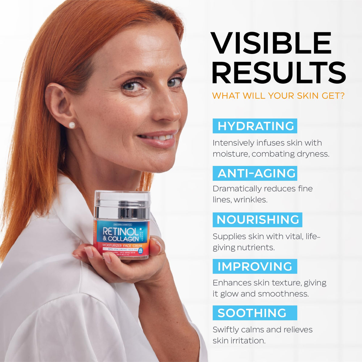 MOONRIN COSMETICS open jar revealing smooth non-greasy cream for easy application