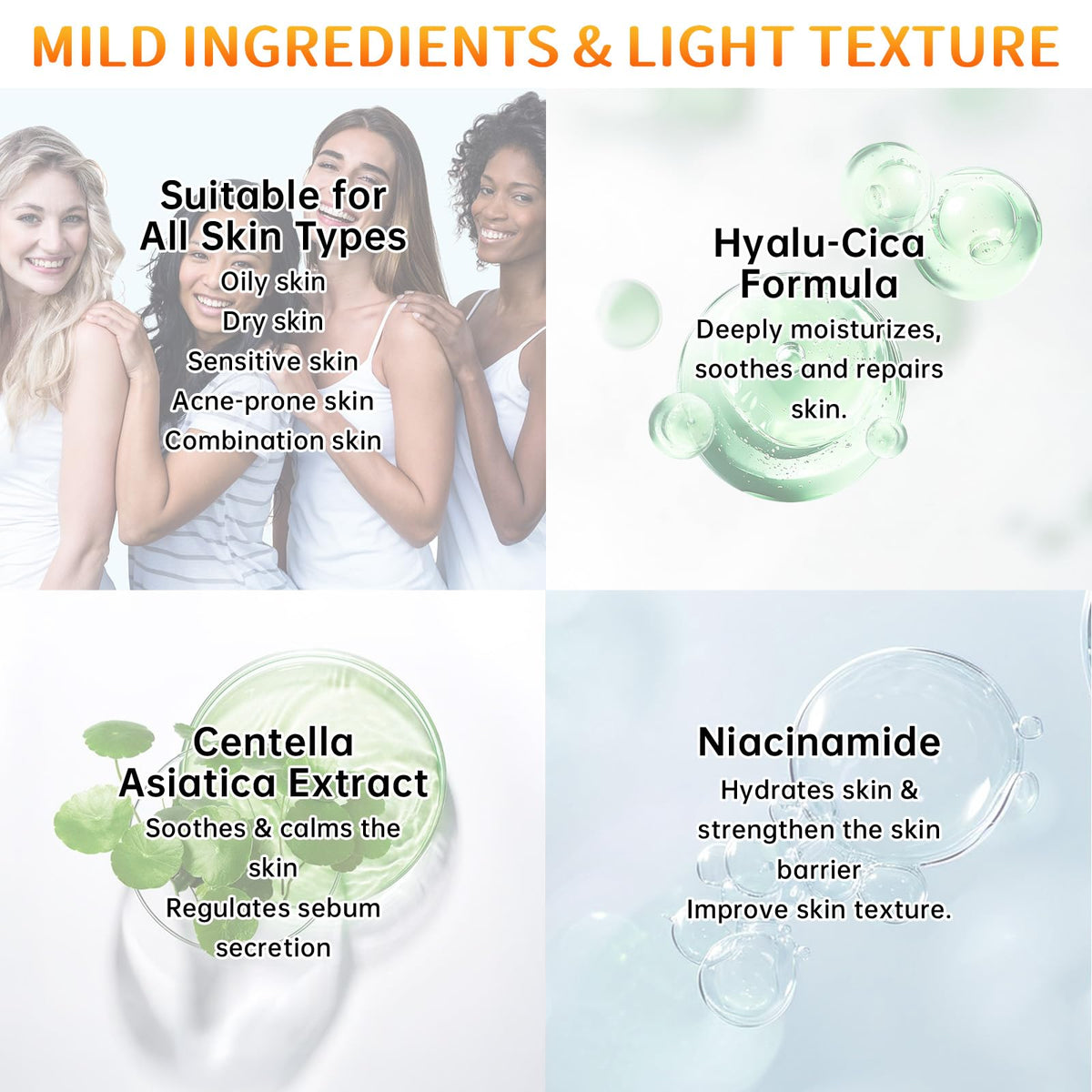 mopayzer applied to cheek to show even spread and quick absorption