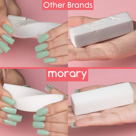Morary buffer held in hand showing compact, travel-friendly size