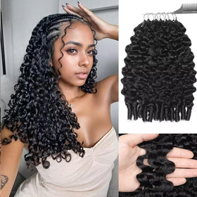 MORGENSTAR front packaging 18-inch Burmese curly hair showing bundle and weight benefits