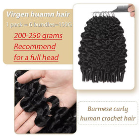 MORGENSTAR hair in use during crochet install showcasing easy application