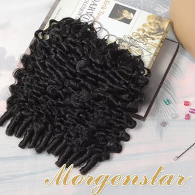 MORGENSTAR hair bundled on a rack highlighting reusable storage and long-term softness