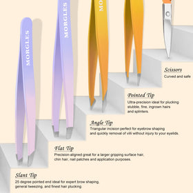 MORGLES close-up of tweezer tips showing precise alignment for secure hair removal