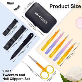 MORGLES in-use image plucking eyebrow hair demonstrating precise control and grooming accuracy