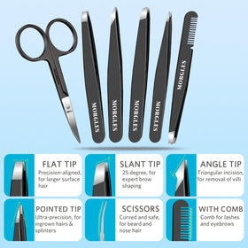 MORGLES nail clippers and file showing clean trimming result