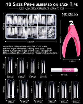 MORGLES numbered sizes layout with organized tips for fast size selection and fit