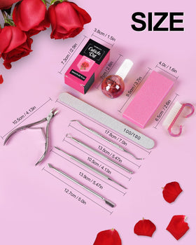 MORGLES tools next to ruler for size scale to show compact, travel-friendly dimensions