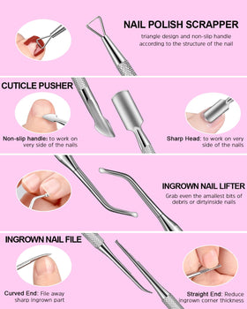MORGLES manicure scene with tools in use demonstrating organized at-home nail care