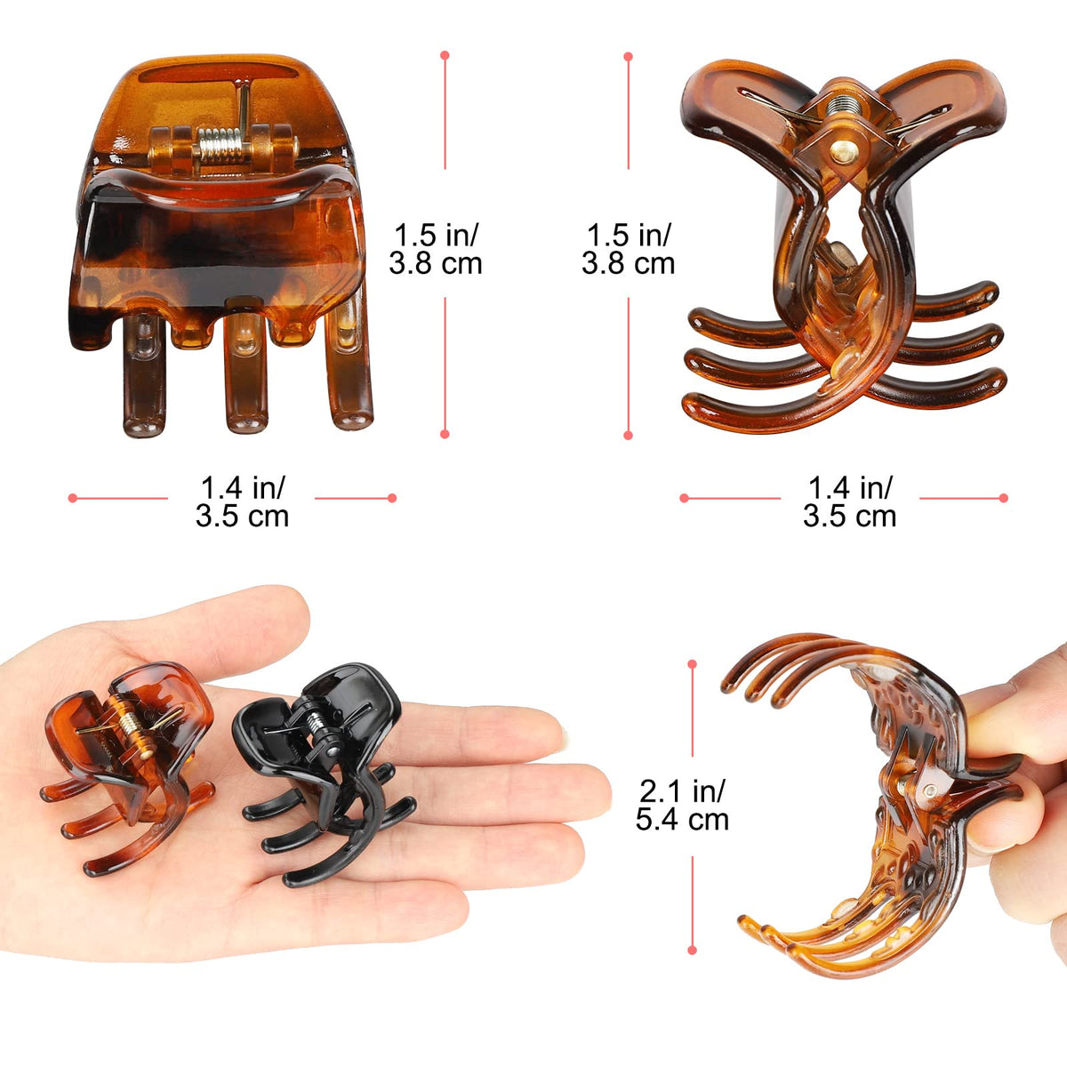 Morhom clip securing half-up hairstyle for quick, neat styling