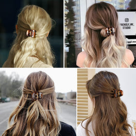 Morhom clip used during makeup routine showing quick hair control benefit