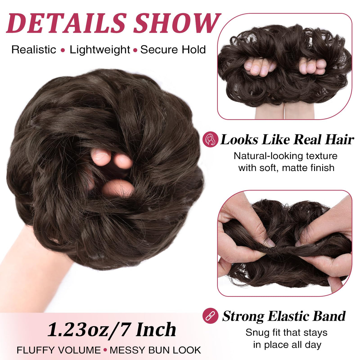 MORICA hairpiece close-up of synthetic curls highlighting natural texture and shine