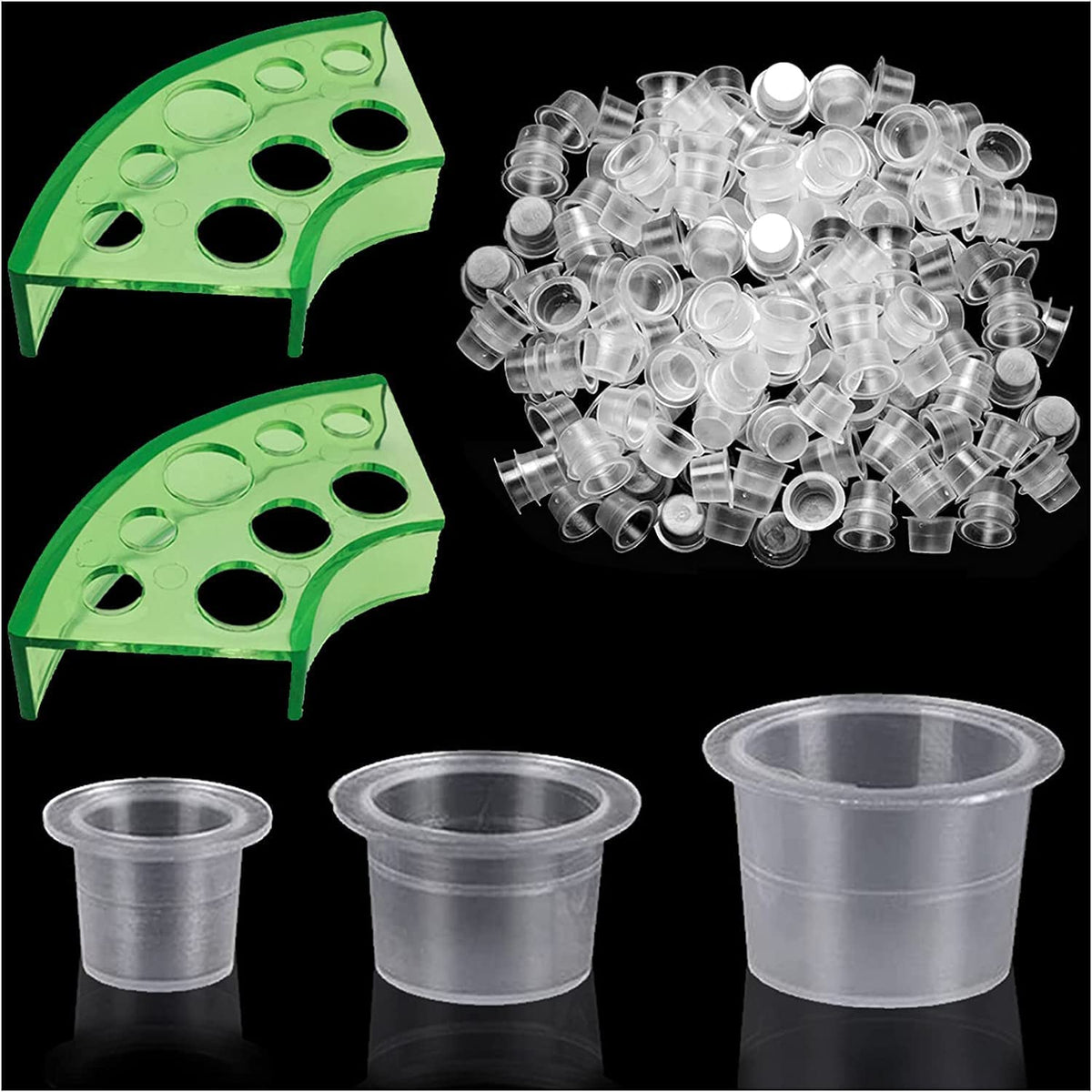 Moricher front view of packed ink cups showing organized supply benefit