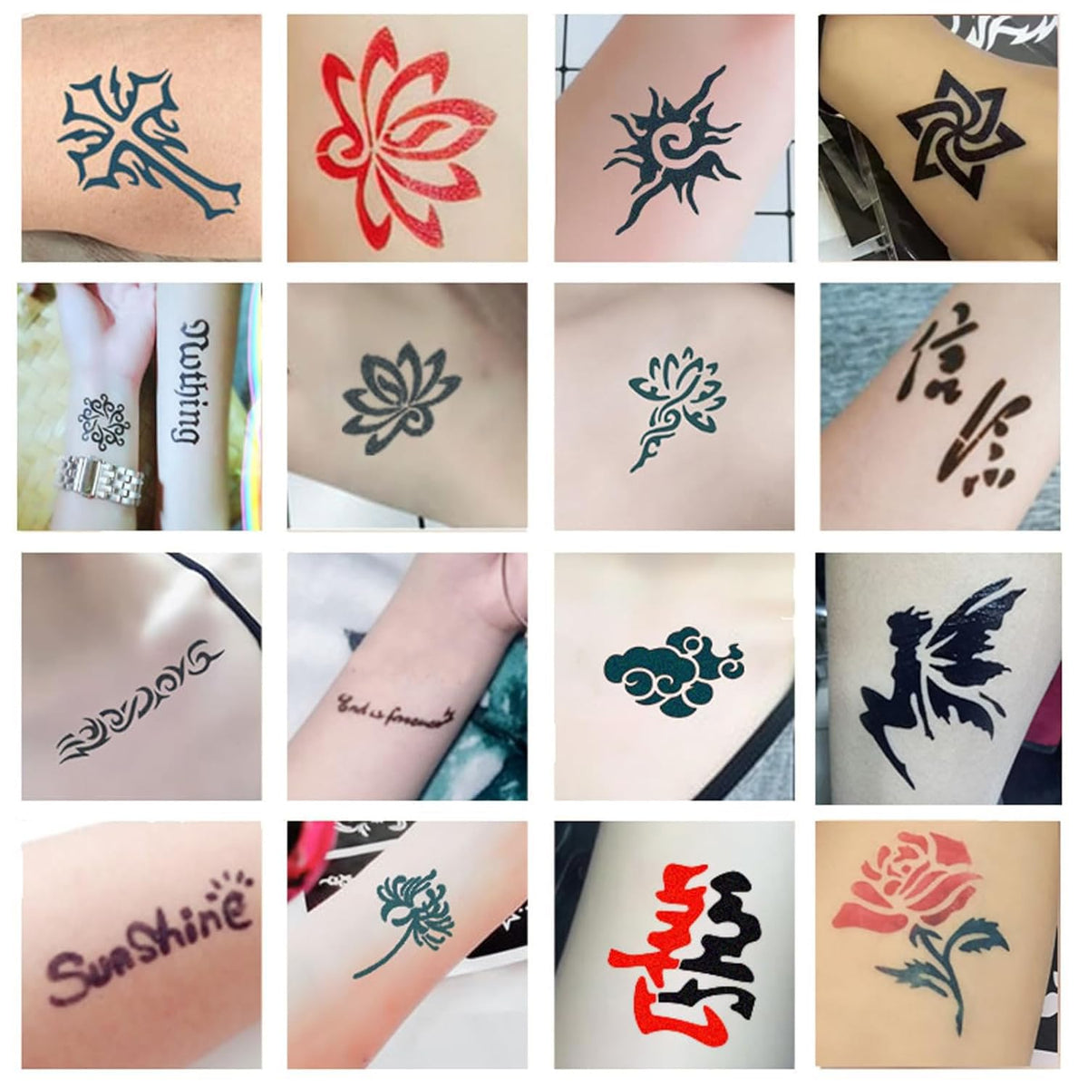 Moricher temporary tattoos on festival attendees demonstrating fun results