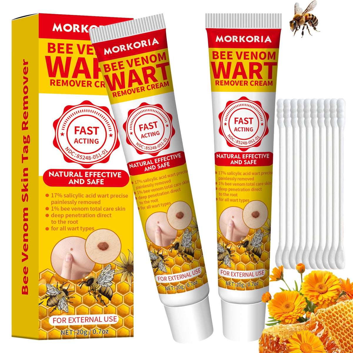 MORKORIA front packaging showing two cream tubes for warts and calluses treatment