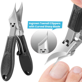 Mornihima ingrown tools arranged showing lifter and file for safe care