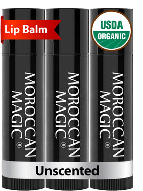 Moroccan Magic front packaging showing organic unscented benefits