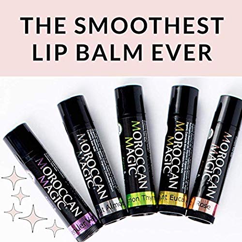 Moroccan Magic lip balm inside travel bag ready for on-the-go use