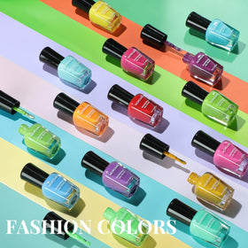 Morovan nail polish application on nails demonstrating quick-dry smooth finish benefit