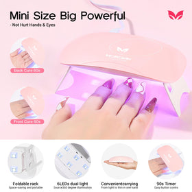 Morovan finished nail manicure demonstrating glossy salon results