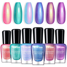 Morovan front packaging showing six ombre bottles and vibrant colors