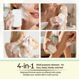 Morovan lather on skin demonstrating gentle cleansing and hydration