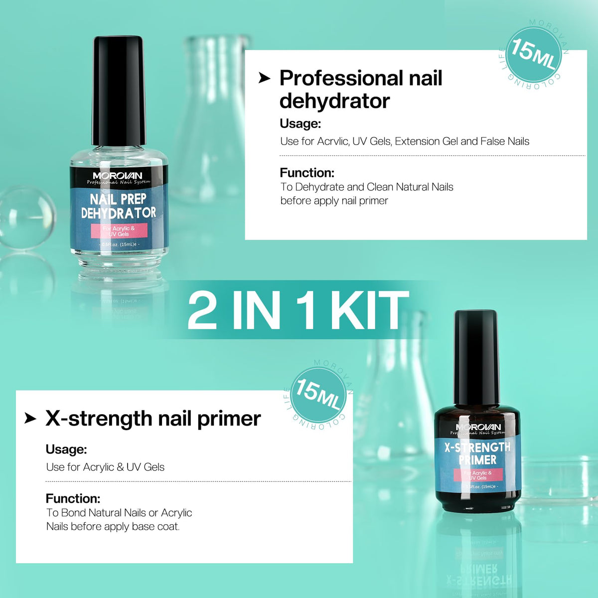 Morovan liquid texture drop on surface illustrating fast-dry dehydrator and primer consistency