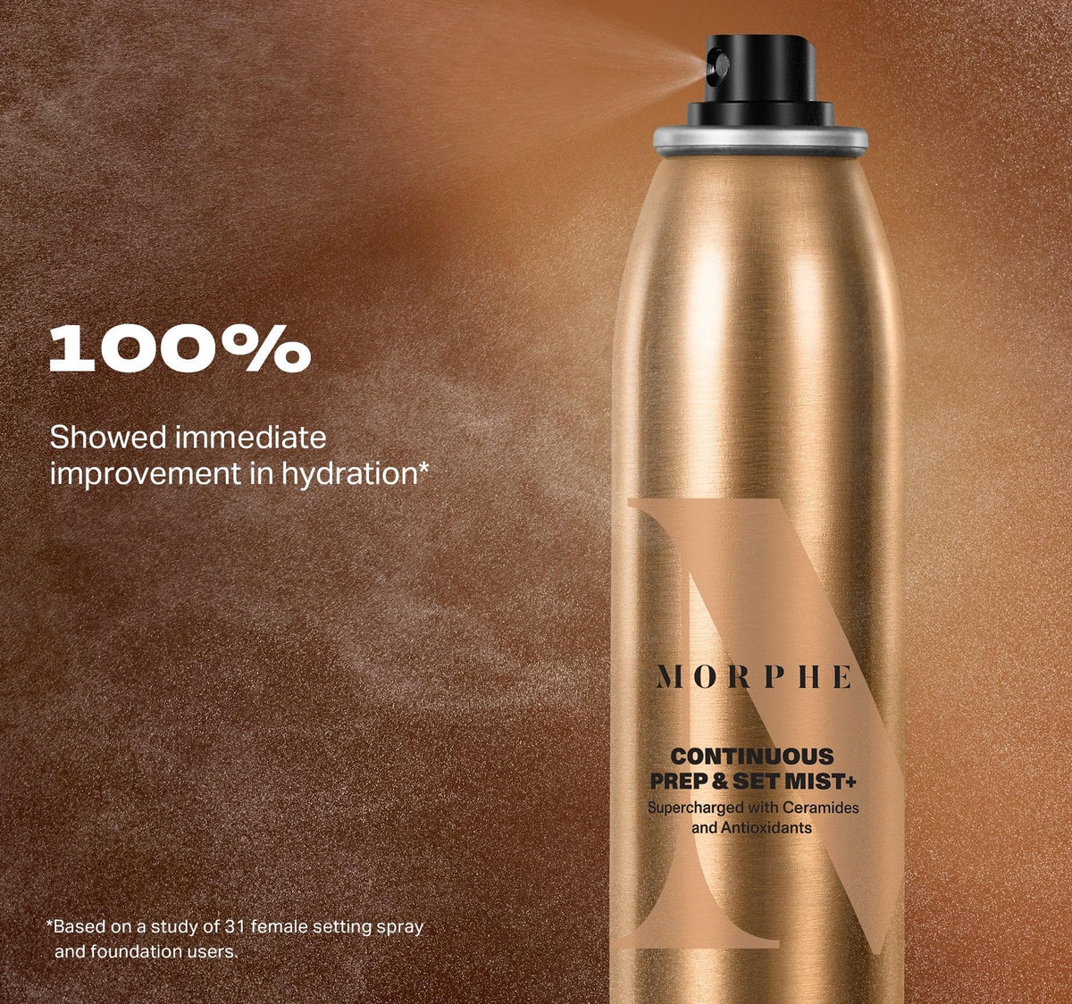 MORPHE bottle held in hand to show 6.5 oz jumbo size and value benefit