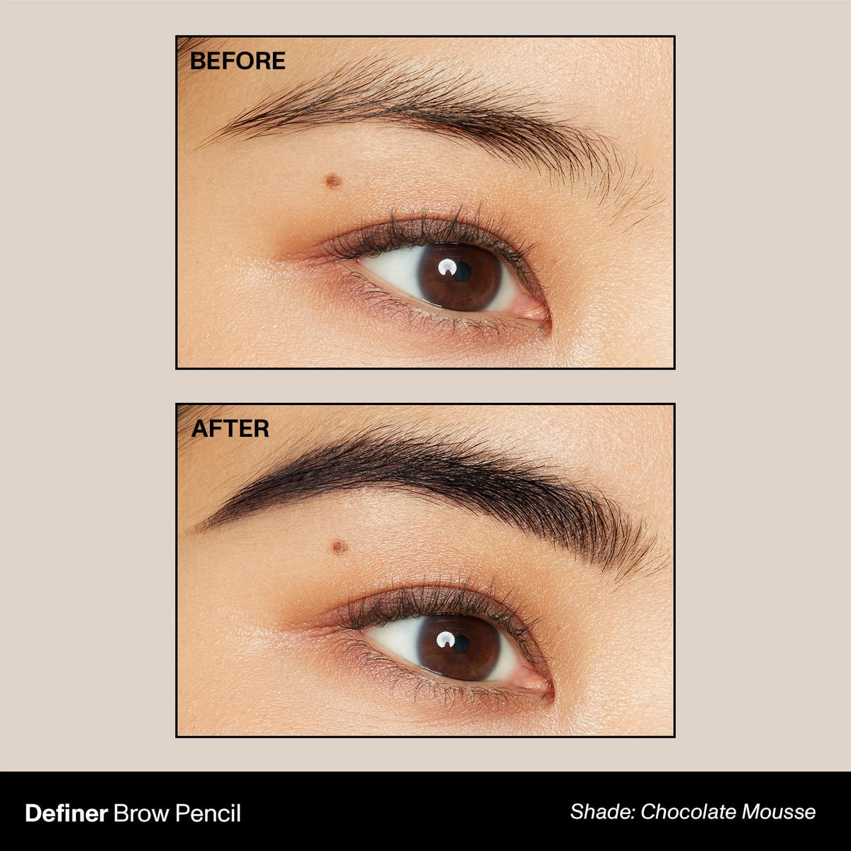 MORPHE close-up of slanted-tip showing precise edge for clear brow outlines