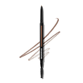 MORPHE front view of dual-ended eyebrow pencil shows compact packaging and dual functionality