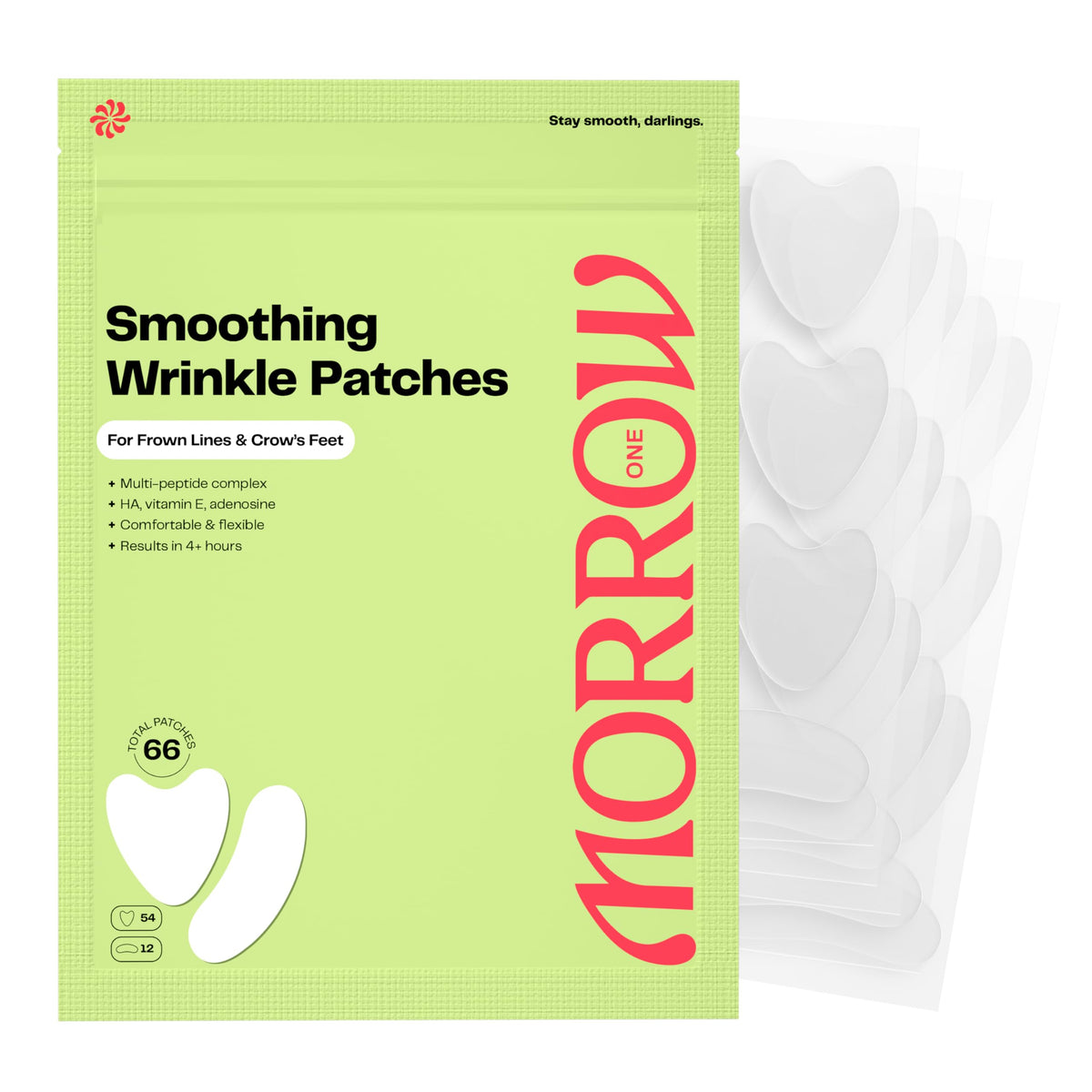 Morrow front packaging showing 66-count for overnight wrinkle care