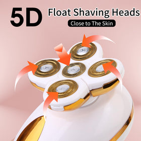 mosago close-up of 5D floating head showing contour-following benefit