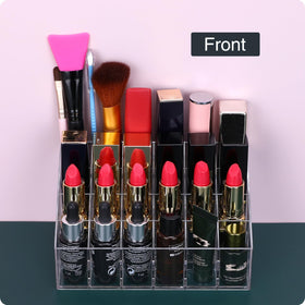 MOSIKER filled with assorted cosmetics showing versatile storage benefit