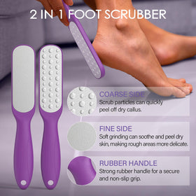 MOSRROU dual‑sided foot file angled to show coarse and fine surfaces for smoothing