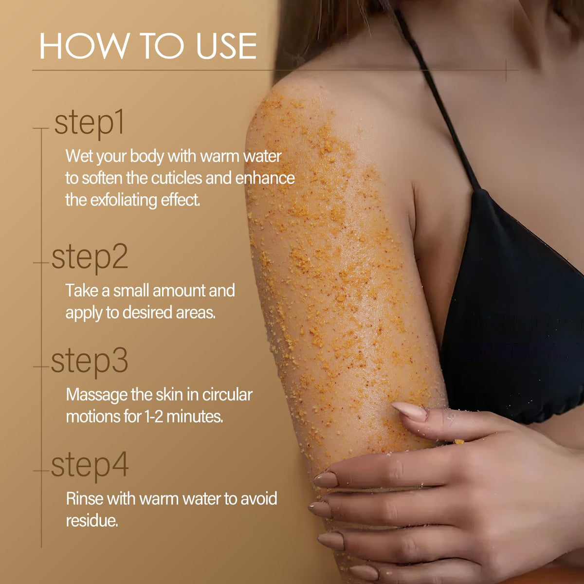 MOSRROU loofah paired with scrub for deeper in-shower exfoliation