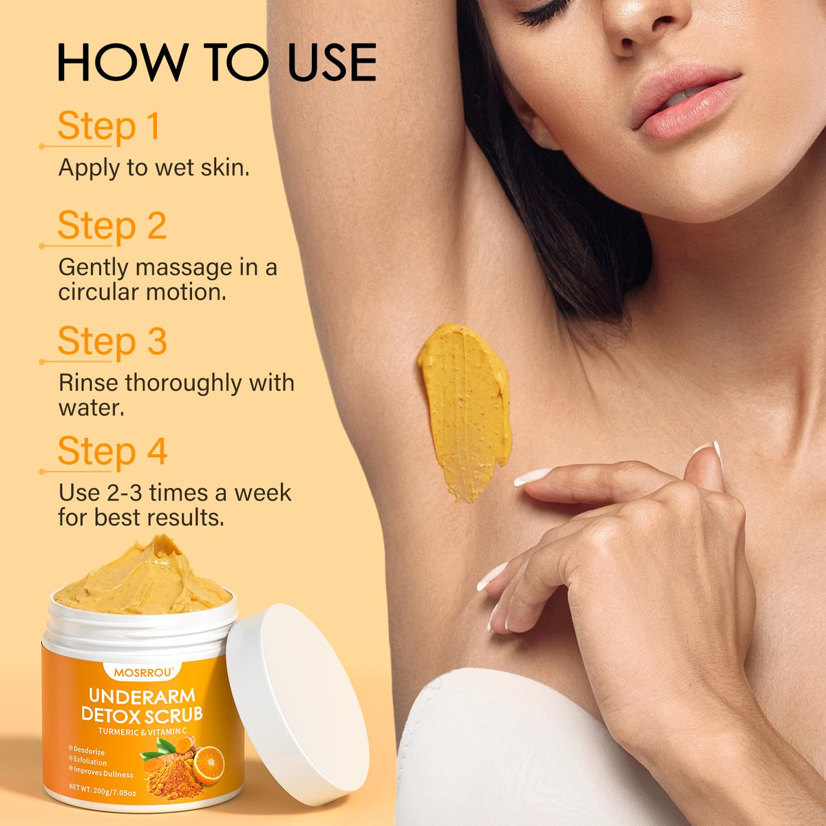 MOSRROU skin after rinse showing moisturized, smoother result