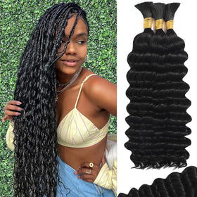 MOTFIN pack front view showing three bundled curly braiding hair with product benefits